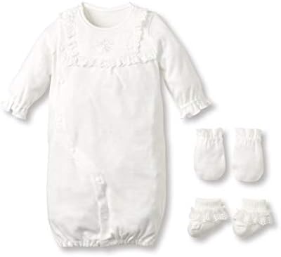 Amazon Co Jp Nissen ニッセン ロンパース カバーオール ベビー カバーオール ツーウエイオール コットンスムース セレモニー ドレス3点セット ツーウェイオール ミトン ソックス 男の子 女の子 子供服 ベビー服 オフホワイト 身長50 70cm 服 ファッション小物