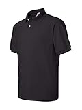 Hanes Mens ComfortSoft Piqu預olo XXX-Large Black