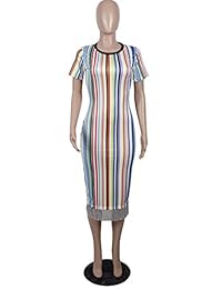 Recious vestido de fiesta de manga corta con borla estampada y cuello en O para mujer