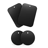 Mount Metal Plate,JAYOKE Replacement Magnetic Plate with 3M Adhesive for Universal Magnetic Car Phone Mount and Tablet Holder,4 Pack-2xRectangular 2x Round,Black