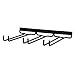WALLNITURE Stemware Wine Glass Rack Wall Mountable Wrought Iron 3 Rows Black 13 Inch Deep Set of 2