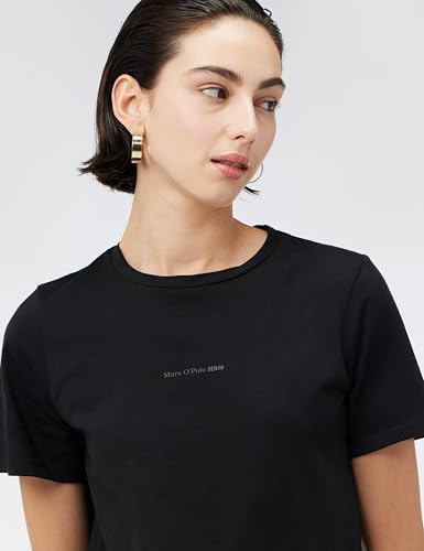 Marc OߴPolo Denim Donna T-shirt in cotone bio regular fit, Nero (Black), XS