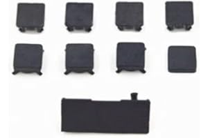 AMBERTOWN Rubber Feet Plastic Button Screw Cap Cover Replacement for PS3 Slim 2000 3000Console(9 in 1)