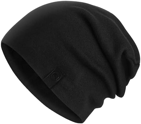 帽子 CALME _loose fit beanie BLACK District Slouch Beanie, Lightweight Relaxed Beanie for Men & Women