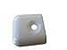 Temple Products 10 Pack RV Camper Trailer Aluminum White Flat End Cap for Trim Molding 1