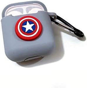 Airpod Case - Cute Cartoon AirPods Silicone Case Cover for Apple Airpod Charging Case (Grey)