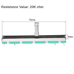 uxcell Fader Variable Resistors Mixer 75mm Straight