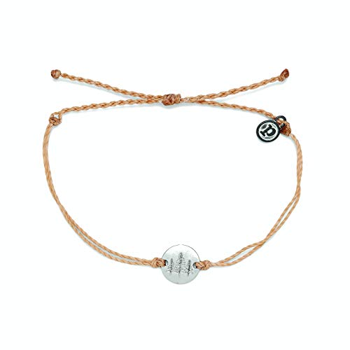 Pura Vida Silver or Gold Wander Bracelet - 100% Waterproof, Adjustable Band - Brand Charm