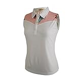 Monterey Club Ladies Dry Swing Hi- Low Peony Contrast Sleeveless Shirt #2334