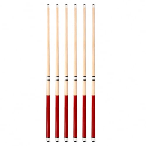 58 Inch 2-Piece Birch Pool Cue Sticks, 20 oz, 13mm Tips, 4/6