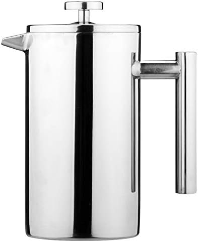 French Press Machine, 304 Stainless Steel French Coffee Machine, Heat-Resistant, Suitable for Travel, Family, Office Work,1000ML