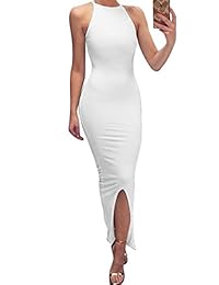 Vestido largo para dama, sin mangas, para fiestas