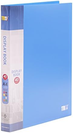 TRUETREND 40 - Pocket Presentation Display Book A4 Size | Multi-Purpose Document Protection – Sheet Music, Reports, Artwork, School Projects and More + [Vibrant colors]