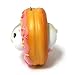 The Sweet Life Series Squishy Soft Kawaii Donuts Bread Bun Squishy Toys Stress Ball, Ball Chain (Pearl White Hamster / Chocolate Iced Plain Donut)