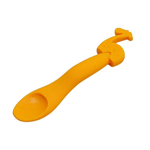 Baby K Spoon - Baby Soft Silicone Feeding Spoon Table 4 Colors Cute Animal Infant Kids Weaning Tableware Utensils - Bottle Cute Ladel Dropper Spoon Silicone Dosage Dispenser Dinner Table - Thumbnail 2
