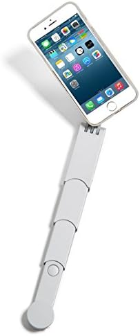 SNAPSTYK Bluetooth Selfie Stick iPhone Case - The original built in Retractable Selfie Stick - Fits iPhone 6, 6s,(Silver)