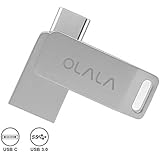 Type C Flash Drive USB 3.0，OLALA 2 in 1 OTG USB Flash Drive Dual Drive Memory Stick with Keychain for Computer, Type-C Android Smartphones Tablets, New MacBook, Google Chromebook Pixel (32GB, Silver)