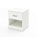 South Shore Libra 1-Drawer Nightstand, Pure White with Metal Handle