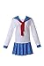 Girls Pop Team Epic Popuko Pipimi Cosplay Anime Nautical Sailor Costumes Japanese Blue School Uniform Shirt Skirt Full Set