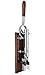 BOJ Traditional Wall-Mounted Wine Bottle Opener, Corkscrew, Chrome-Plated with Wood Backing