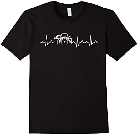 Mens Photographer T Shirt - HeartBeat Photography Medium Black