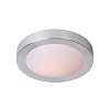 Lucide FRESH – Plafonnière Badkamer- 1xE27 – IP44 – Mat chroom, 27 x 27 x 9,5 cm