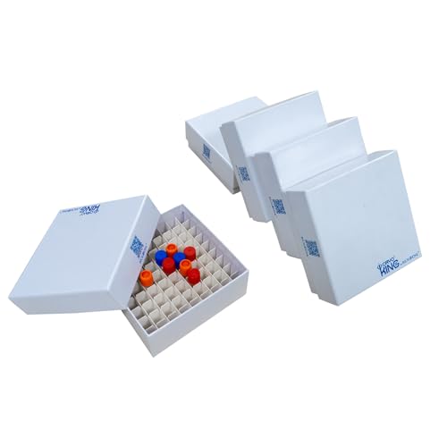 CryoKing 81Well Cardboard Freezer Boxes 2 in Cryobox Micro Centrifuge Tube Cryogenic Storage