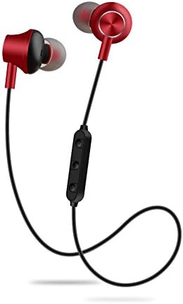 Wiw Bluetooth Headphones Wireless Earbuds Magnetic Stereo Earphones IPX4 GYM Earphones with Built-in Mic red