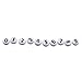 Souarts Pack of 500pcs Mixed Acrylic Plastic Numbers Letters Engraved Loose Beads(White Numbers)
