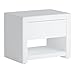 Baxton Studio Massey Upholstered Modern Nightstand, 13.75 in x 19.5 in x 16 in, White