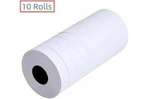 Supercap 10 Rolls Labels Paper Suitable for MX-6600, MX-6602, YH-689 Price tag 2-line Marking Gun Pricemarker Labels (Without Gun ）