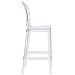 Flash Furniture Ghost Barstool with Oval Back in Transparent Crystal