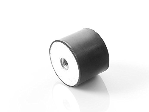 Machine Foot Machine Foot Rubber Buffer Rubber Metal Element with Single Sided Female Thread Type E (M12 x 12, 75 x 15)