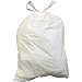 Plasticplace 4 - 6 Gallon White Drawstring Bags, 100% Prime Material, 17x20, 0.7 Mil, 200/Case