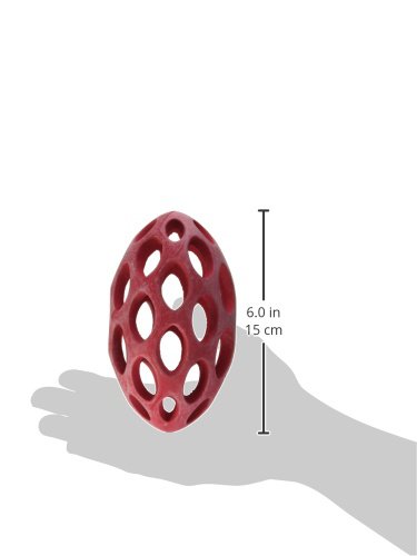 JW Pet Company Hol-ee Football Size 6 Rubber Dog Toy, Medium, Colors Vary