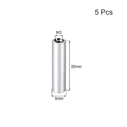 uxcell 5 Pcs M3x30mm Round Aluminum Standoff Column