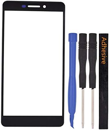 Double Sure Outer Front Screen Glass Lens Replacement for Nokia 6.1(Black)