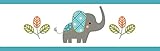 Sweet JoJo Designs Mod Elephant Baby Childrens and Kids Wall Paper Border