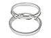 STANCEMAGIC Hubcentric Rings (Pack of 4) - 54.1mm ID to 73.1mm OD - Silver Aluminum Hubrings - Only Fits 54.1mm Vehicle Hubs and 73.1mm Wheel Centerbore - Compatible with Scion Mazda Toyota