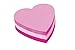 Post-it Notes - 1 Block of 225 Heart Shape Sticky Notes - 70 x 70mm - Sticky Notes for Desk, Office, School and Memos - Pink