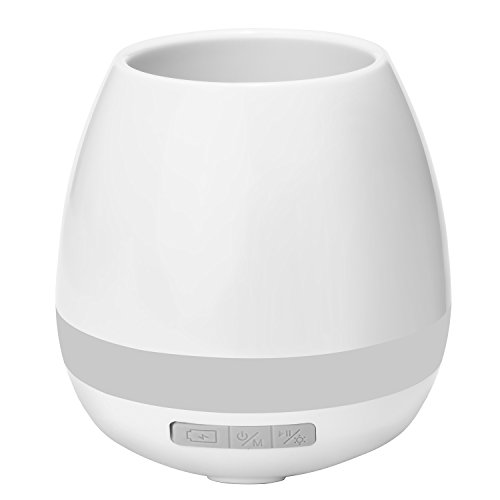 Plant Pots, Saruliya Play Piano on Plant Music Plastic Flower Pot Mood Light Bluetooth Speakers Plant Pot LED Night Lights Lamp Changing Color Indoor Flowerpot Decoration With Drainage