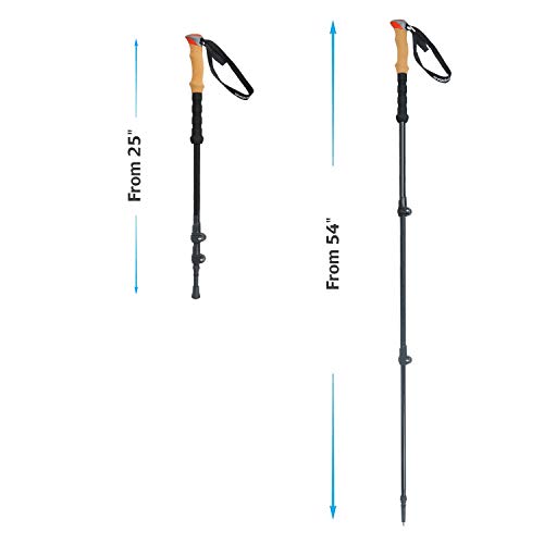 FITZTEPS Wandelstokken & Nordic Walking stokken - telescopische wandelstok met rubberen bufferset - trekkingstokken voor… - Image 7