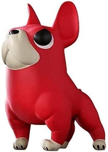 彫刻 置物・オブジェ ブルドッグ像の動物彫刻犬の美術の彫刻のジュエリー樹脂工芸品の家の装飾アクセサリーデスクトップの装飾人形の収穫の置物 工芸品の彫刻 (Color : Red)