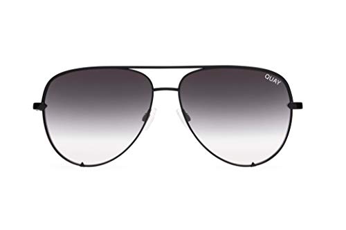 Quay Australia HIGH KEY Men's and Women's Sunglasses Classic Oversized Aviator - Black/Fade