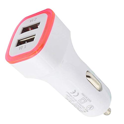 Jiasijieke LED Dual USB Car Charger Cigarette Lighter Car Charger for GPS Mobile Phone MP3 PDA Bluetooth Headset Digital Camera