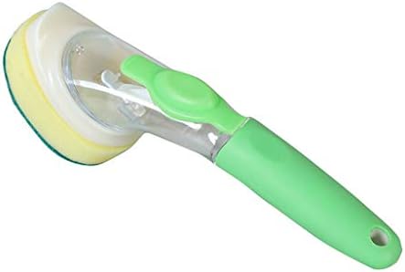 Holywin Home Kitchen Dish Washing Up Brush Sponge With Liquid Dispenser Handle Scourer Refill