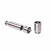 Eunion Pepper Portable One Hand Operated Thumb Push Stainless Steel Salt Mill Grinder,Silver