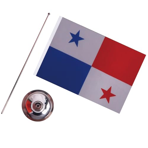 AZ FLAG Luxury Table Flag of PANAMA 22x15 cm in Satin - PANAMAN DESPACHO FLAG 15 x 22 cm