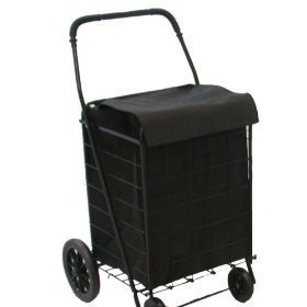 PrimeTrendz TM Shopping Cart Liner 18" X 15" X 24" | BLACK | Square Bottom Fits Snugly Into a Standard Shopping Cart | (This listing is for the Liner Only, Shopping Cart not included) - Thumbnail 2