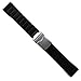 Polyurethane Black Link Bracelet Watch Band 24mm - PU66